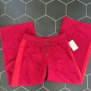 Universal Thread Red Wide-Leg Sweatpants with Drawstring